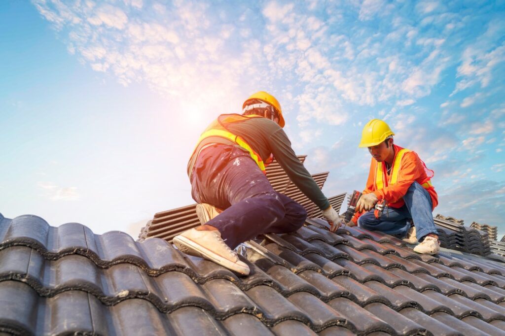 Roof maintenance crew