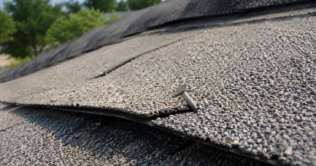 Roof nails become loose